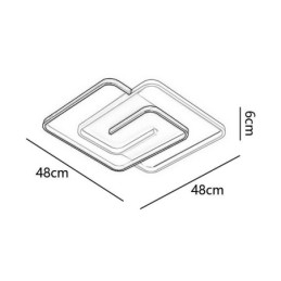 Innfelt Akryl, Firkantet Taklampe