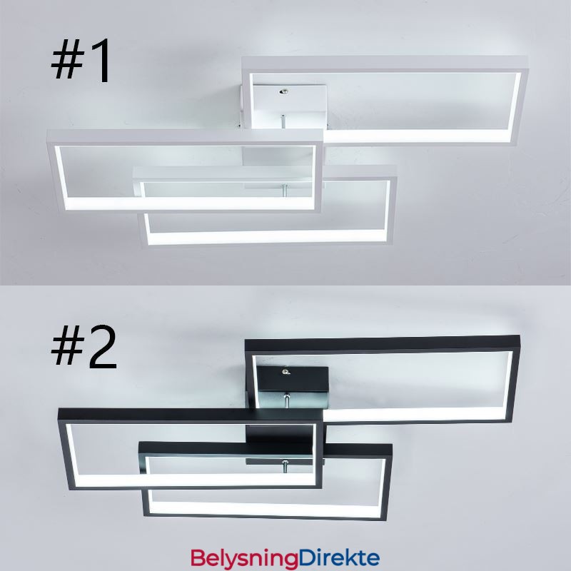 Innfelt Akryl Geometrisk Rektangulær Taklampe