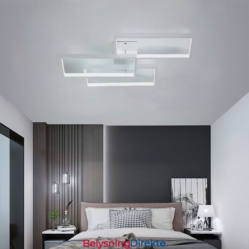 Innfelt Akryl Geometrisk Rektangulær Taklampe