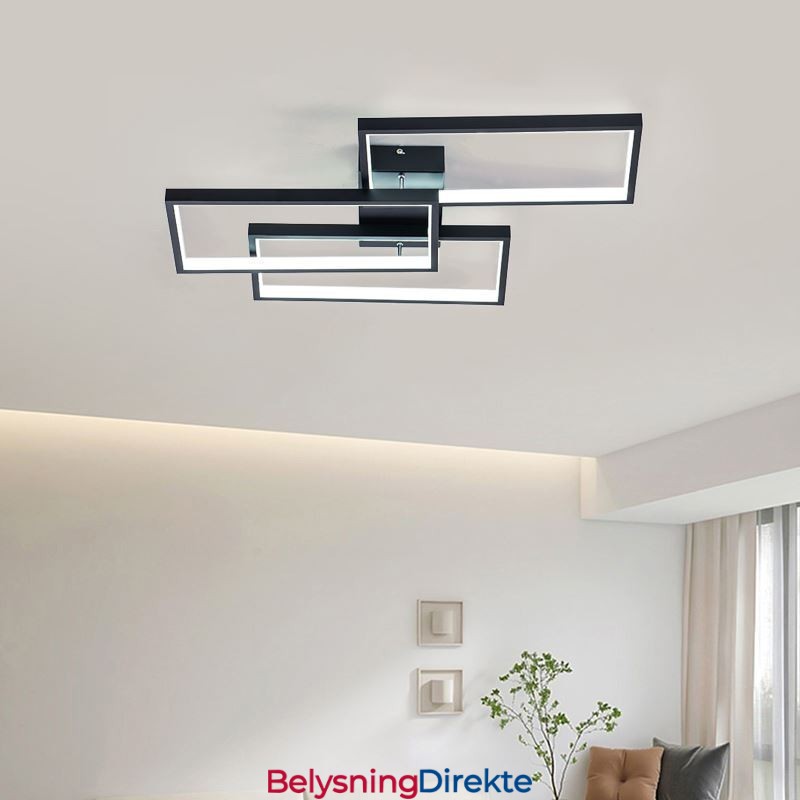 Innfelt Akryl Geometrisk Rektangulær Taklampe