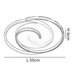 Rund Akryl Taklampe Med Innfelt Montering