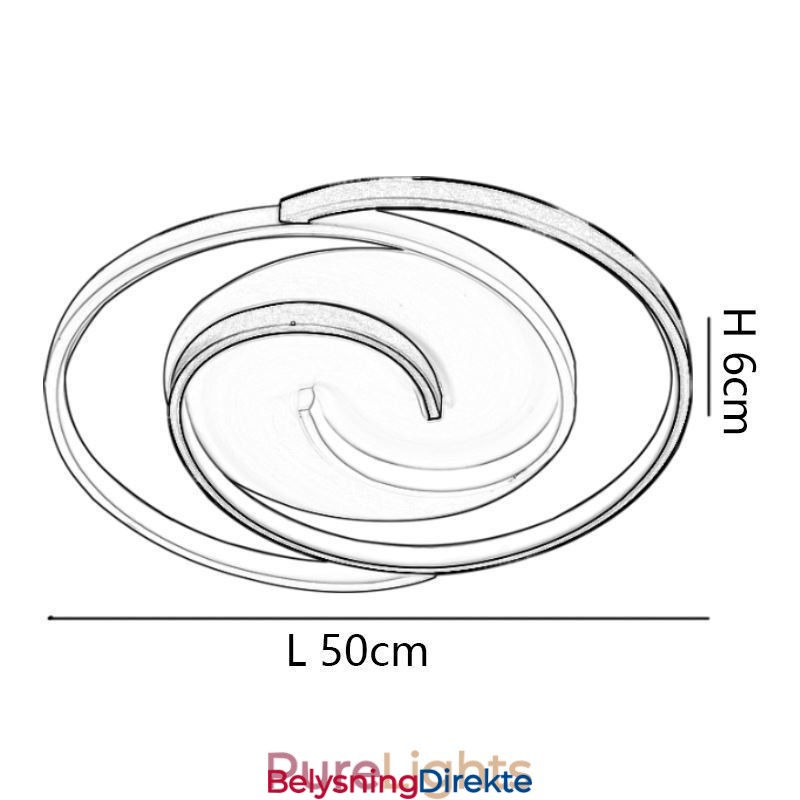 Rund Akryl Taklampe Med Innfelt Montering