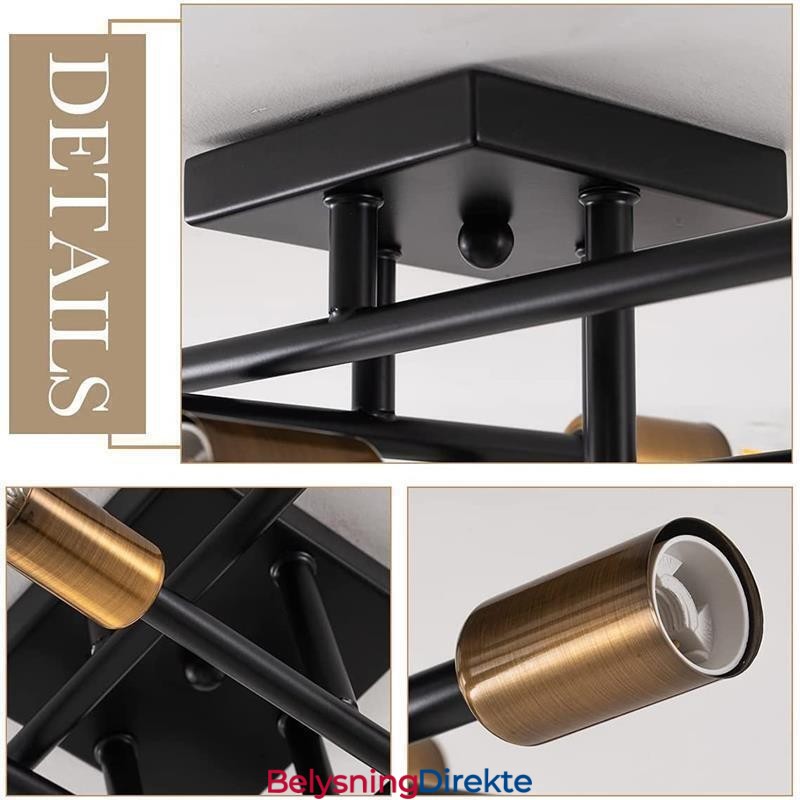 Dekorativ Taklampe I Landlig Retrostil I Amerikansk, Industriell Stil