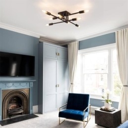 Dekorativ Taklampe I Landlig Retrostil I Amerikansk, Industriell Stil