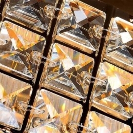 Rund Krystalltaklampe Med Fjernkontroll, Innfelt, 80 Cm