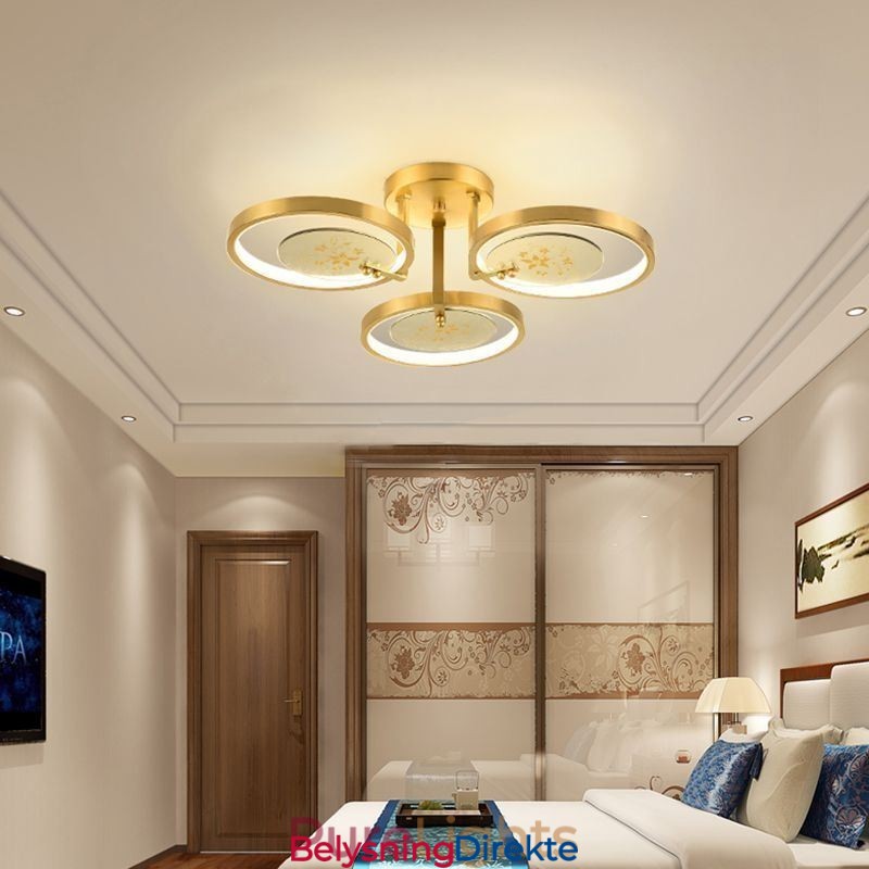 Innfelt Taklampe I Akrylkobber Med Kunsttrykk