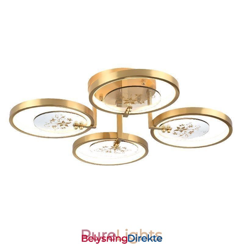 Innfelt Taklampe I Akrylkobber Med Kunsttrykk