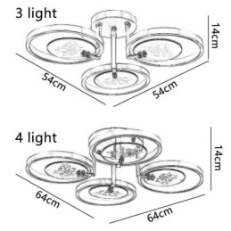 Innfelt Taklampe I Akrylkobber Med Kunsttrykk
