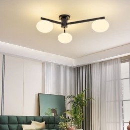 Nordisk Glass Innfelt Kreativ Smijerns Taklampe