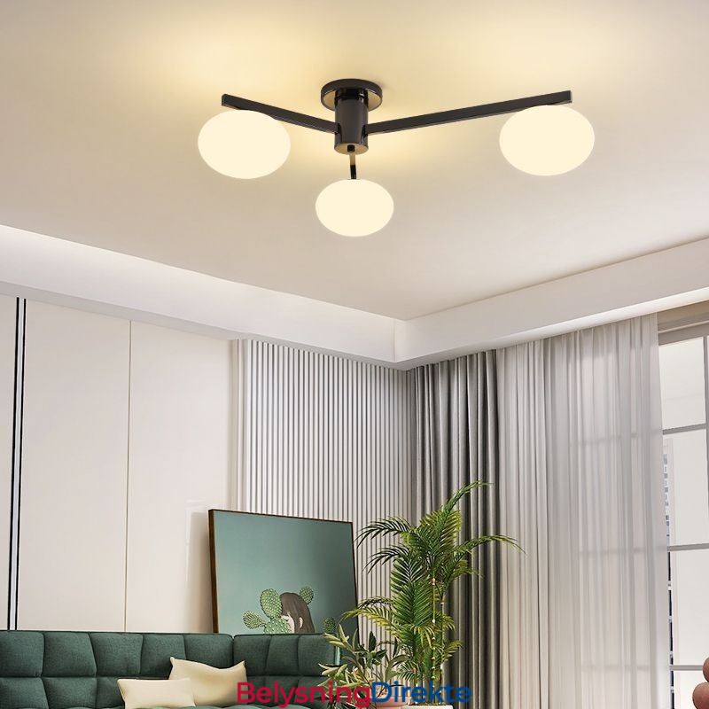 Nordisk Glass Innfelt Kreativ Smijerns Taklampe