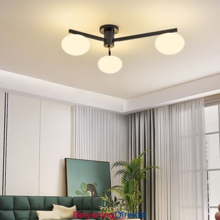 Nordisk Glass Innfelt Kreativ Smijerns Taklampe