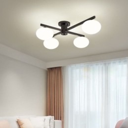 Nordisk Glass Innfelt Kreativ Smijerns Taklampe