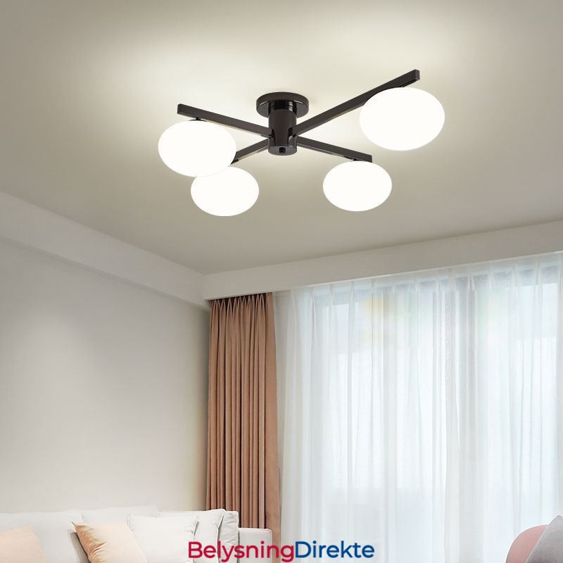 Nordisk Glass Innfelt Kreativ Smijerns Taklampe