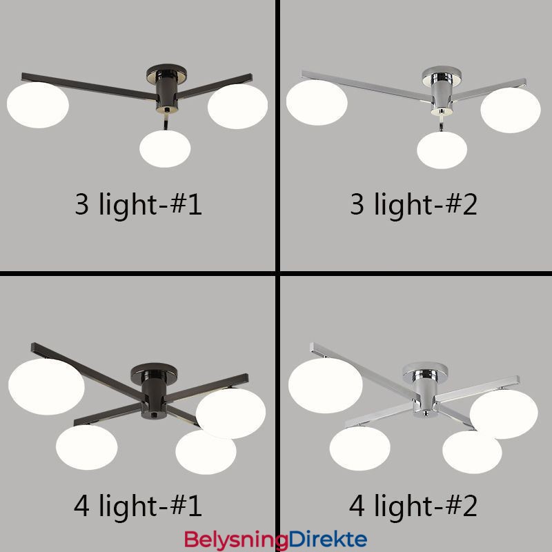 Nordisk Glass Innfelt Kreativ Smijerns Taklampe