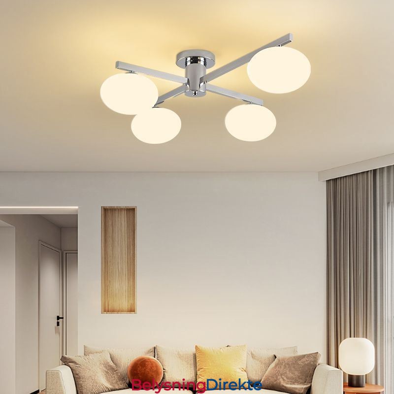 Nordisk Glass Innfelt Kreativ Smijerns Taklampe