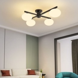 Nordisk Glass Innfelt Kreativ Smijerns Taklampe