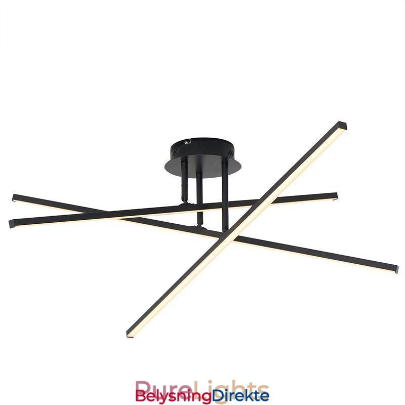 Moderne, Enkel, Innfelt Taklampe I Aluminium Med Kunststripe