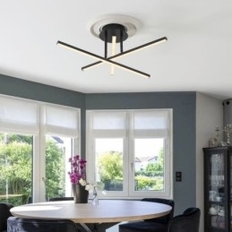 Moderne, Enkel, Innfelt Taklampe I Aluminium Med Kunststripe