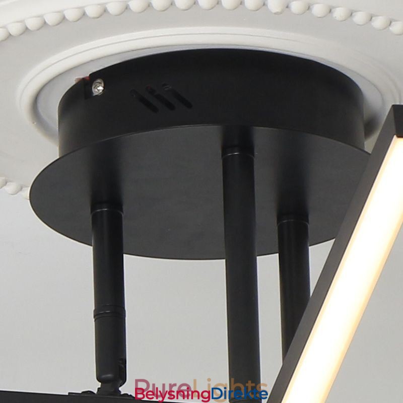 Moderne, Enkel, Innfelt Taklampe I Aluminium Med Kunststripe