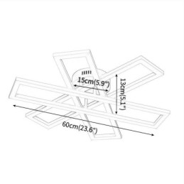 Minimalistisk Innfelt Aluminiums Kunst Vindmølle Taklampe