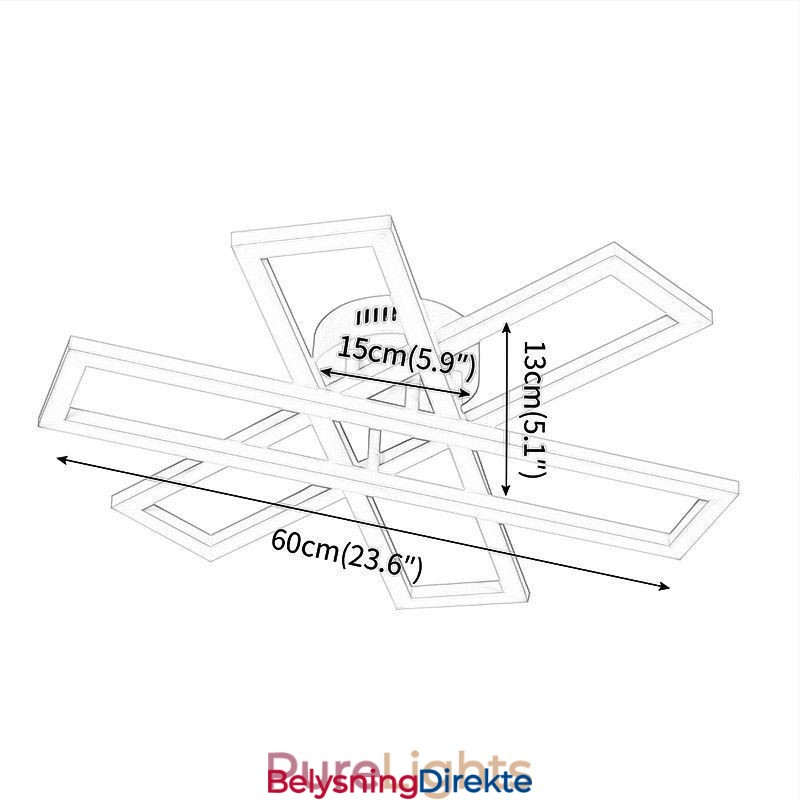 Minimalistisk Innfelt Aluminiums Kunst Vindmølle Taklampe