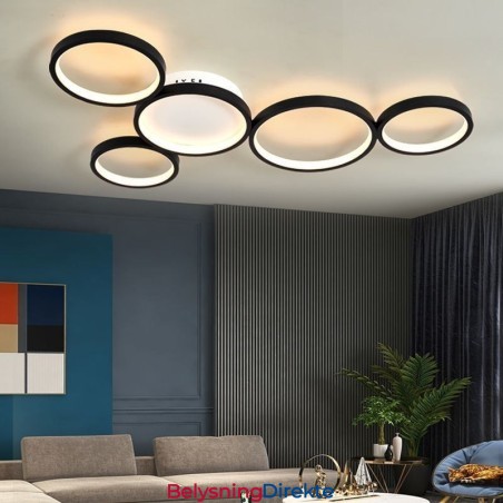 Moderne Kunstig Taklampe I Aluminium, Innfelt