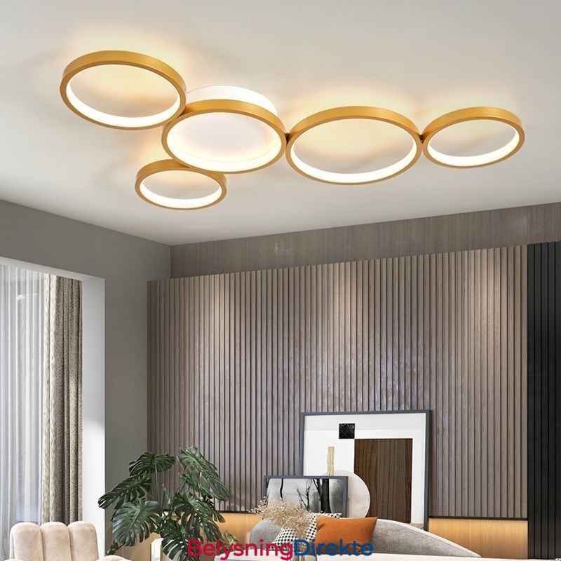 Moderne Kunstig Taklampe I Aluminium, Innfelt