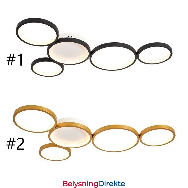 Moderne Kunstig Taklampe I Aluminium, Innfelt