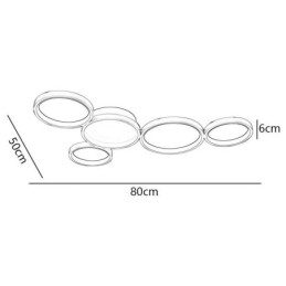 Moderne Kunstig Taklampe I Aluminium, Innfelt