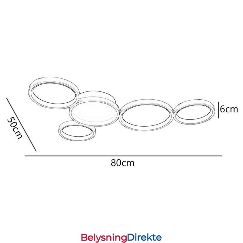 Moderne Kunstig Taklampe I Aluminium, Innfelt