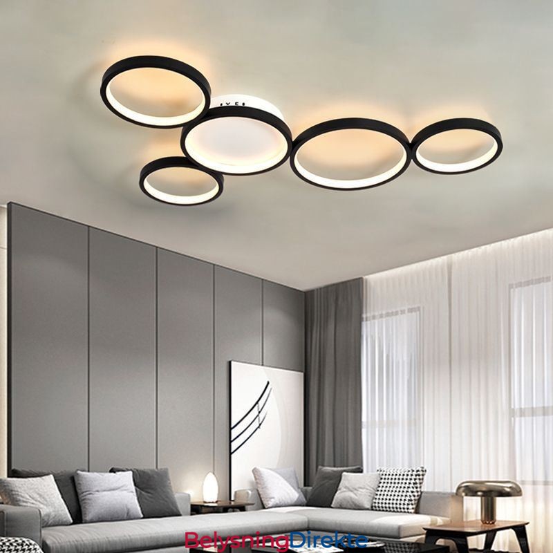 Moderne Kunstig Taklampe I Aluminium, Innfelt