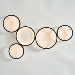 Moderne Kunstig Taklampe I Aluminium, Innfelt