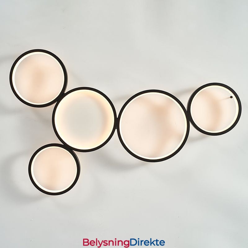 Moderne Kunstig Taklampe I Aluminium, Innfelt