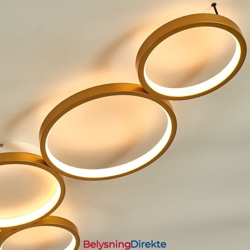 Moderne Kunstig Taklampe I Aluminium, Innfelt