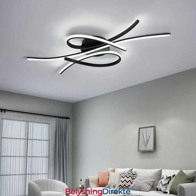 Minimalistisk Innfelt Taklampe I Aluminium Med Kunstig Sommerfugl