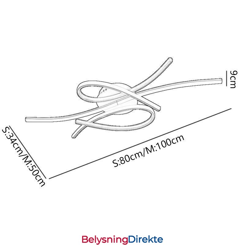 Minimalistisk Innfelt Taklampe I Aluminium Med Kunstig Sommerfugl