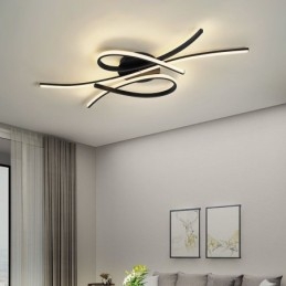 Minimalistisk Innfelt Taklampe I Aluminium Med Kunstig Sommerfugl