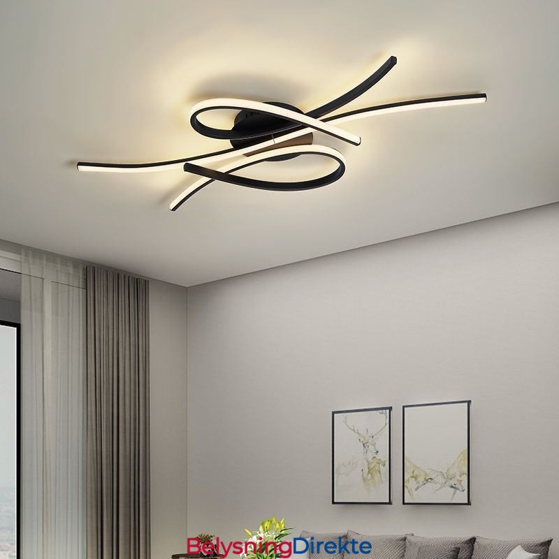 Minimalistisk Innfelt Taklampe I Aluminium Med Kunstig Sommerfugl