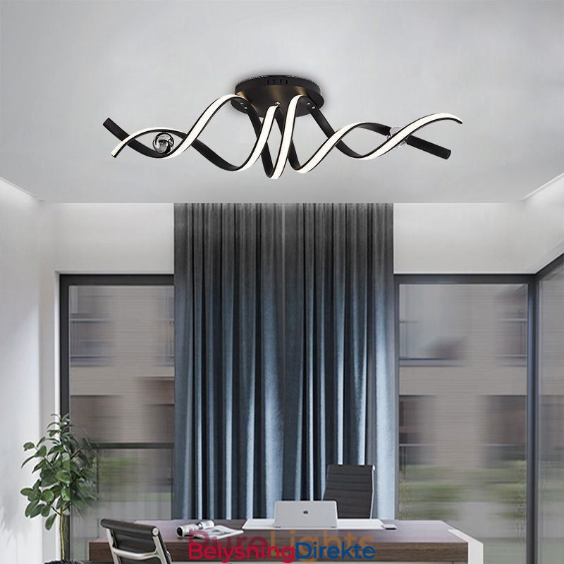 Moderne Innfelt Aluminiums Kunstspiral Taklampe