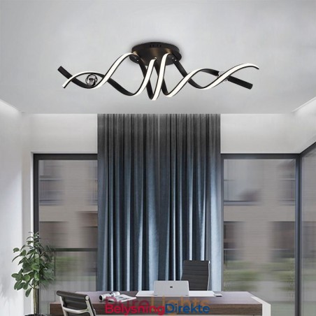 Moderne Innfelt Aluminiums Kunstspiral Taklampe