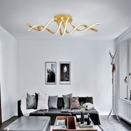 Moderne Innfelt Aluminiums Kunstspiral Taklampe