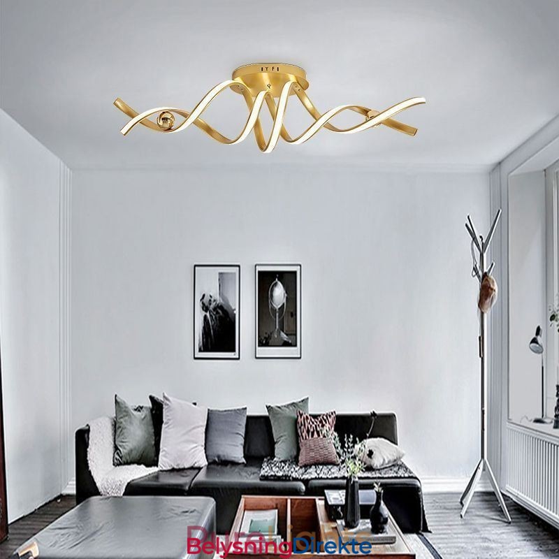 Moderne Innfelt Aluminiums Kunstspiral Taklampe