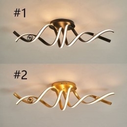 Moderne Innfelt Aluminiums Kunstspiral Taklampe