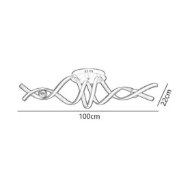 Moderne Innfelt Aluminiums Kunstspiral Taklampe