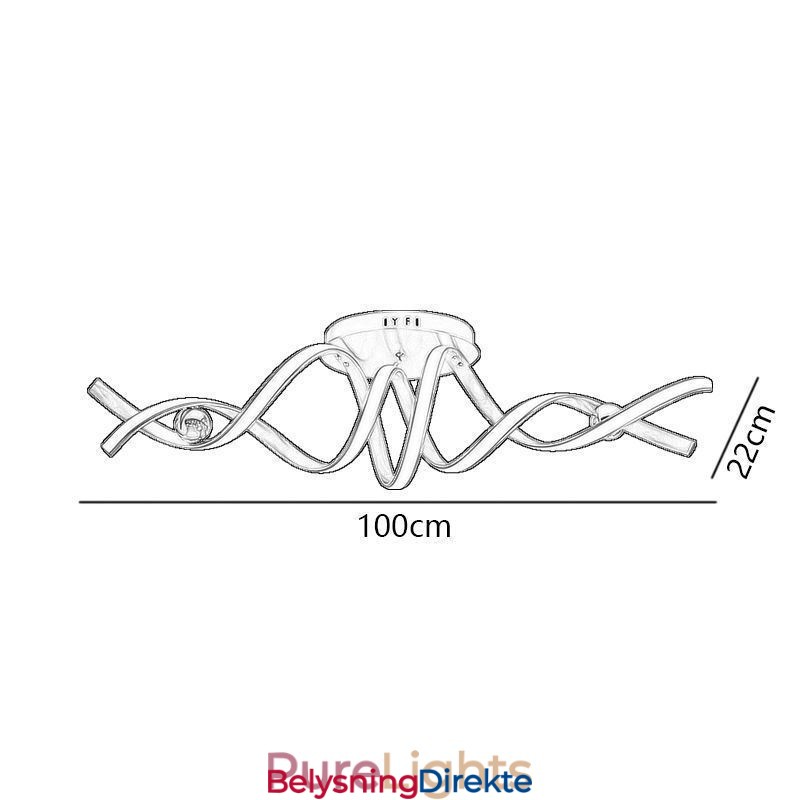 Moderne Innfelt Aluminiums Kunstspiral Taklampe