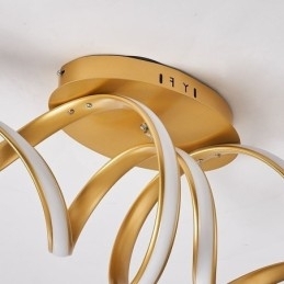 Moderne Innfelt Aluminiums Kunstspiral Taklampe