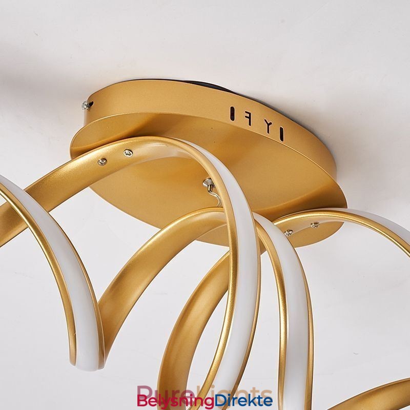 Moderne Innfelt Aluminiums Kunstspiral Taklampe