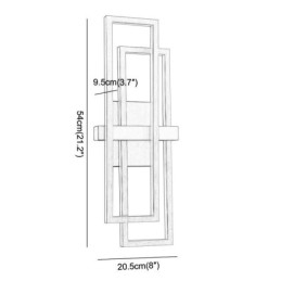 Minimalistisk, Innfelt, Geometrisk, Firkantet Taklampe I Aluminium