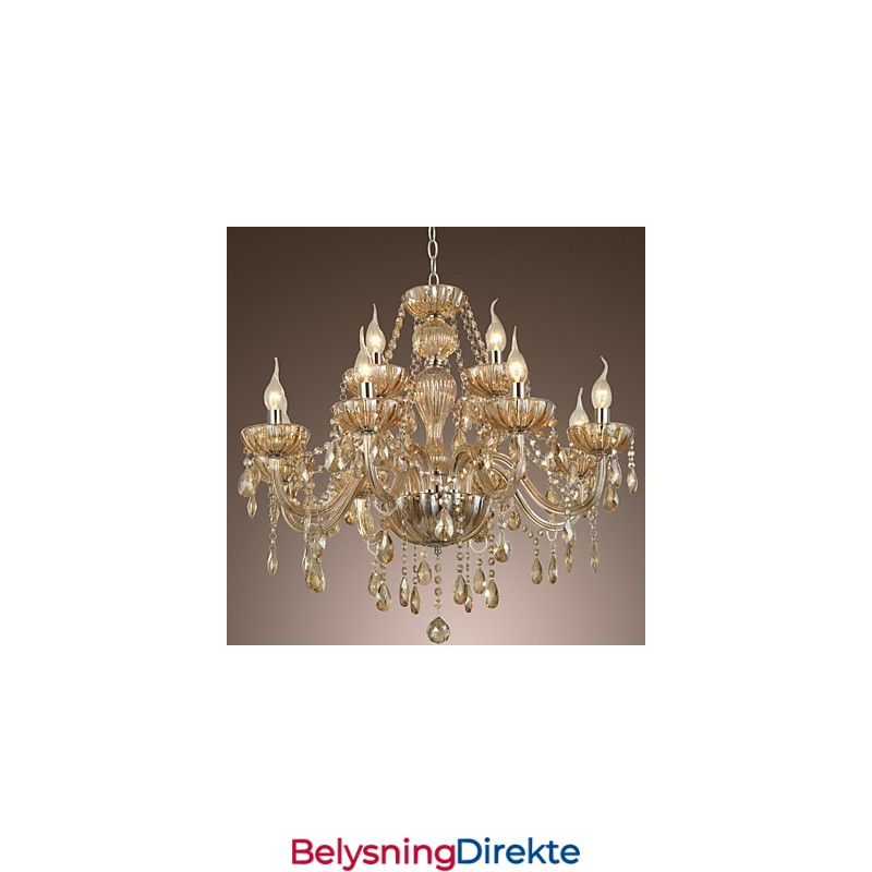 Lysekrone I Krystall, Luksuriøs, Moderne, 2-Etasjes, Stue, 12 Lys