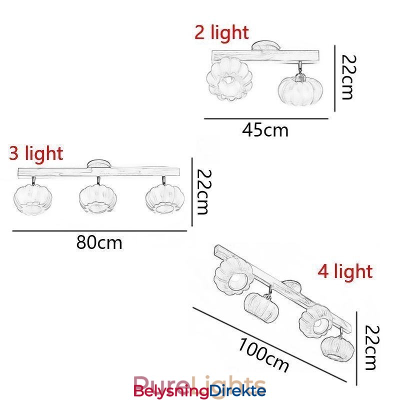 Dobbel Liten Japansk Retro Taklampe Med Gresskar Og Innfelt Tak